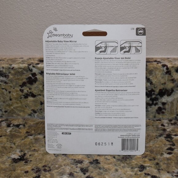 Dreambaby L218 Telescopic Swivel Arm Black Plastic Baby View Mirror with Screw - Picture 2 of 2